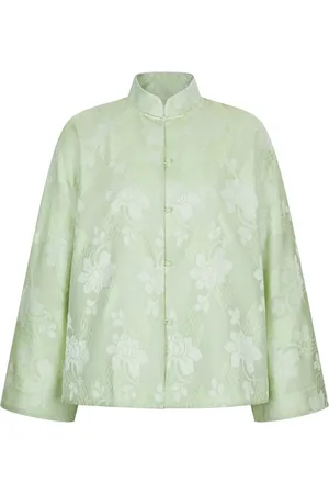 SHANGHAI TANG Blusa a fiori jacquard