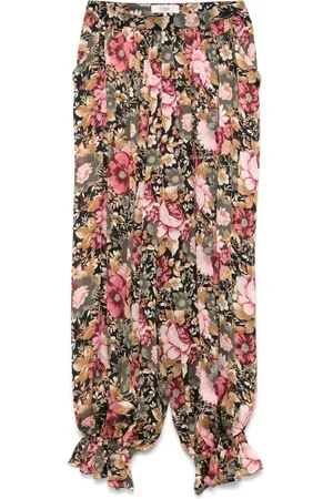 Chloé Pantaloni in seta con pieghe