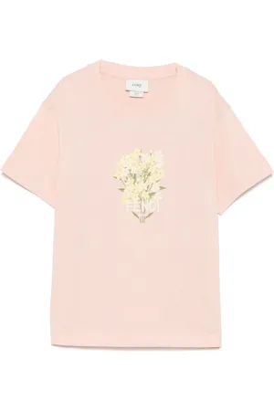 Fendi T-shirt con logo ricamato