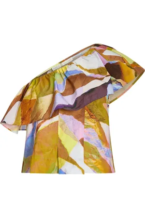 Marie Oliver Top asimmetrico con ruches McCauley