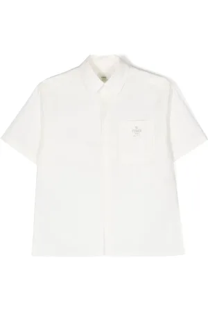 Fendi Camicia a maniche corte con ricamo