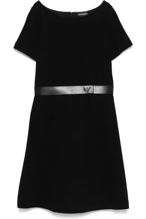 Emporio Armani Abito corto Ottoman in jersey con cintura