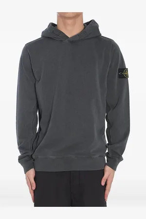 Stone Island Felpa in cotone con cappuccio