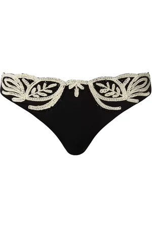 Twin-Set Slip bikini taglio brasiliana con ricamo