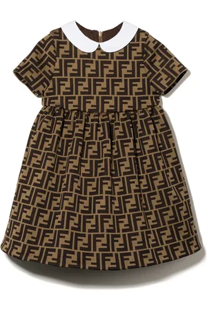 Fendi Abito a maniche corte con logo FF