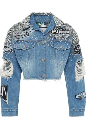 Philipp Plein Giacca denim crop