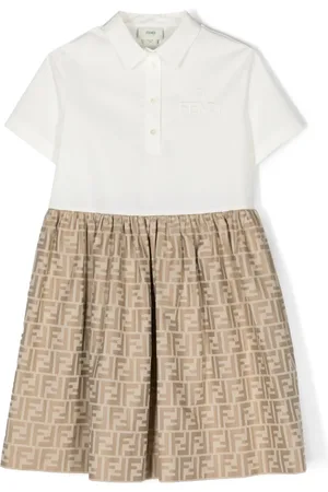 Fendi Abito svasato con motivo FF jacquard