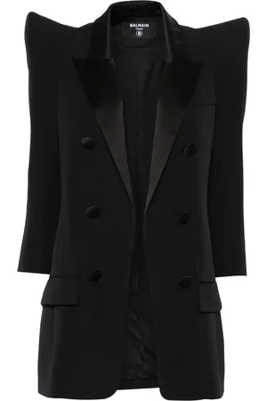 Balmain Cappotto con spalline imbottite