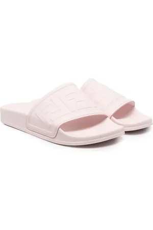 Fendi Sandali slides con logo FF goffrato