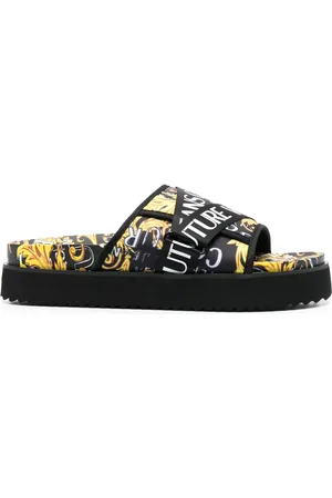 VERSACE Sandali slides con stampa barocca