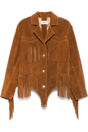 COPERNI Giacca in pelle scamosciata con frange