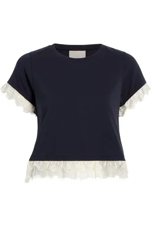 Cinq A Sept Top con bordo in pizzo