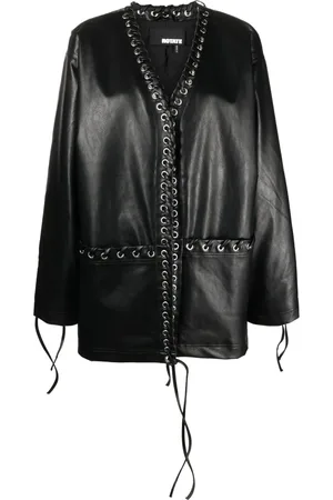 ROTATE Cappotto di pelle sintetica con occhielli