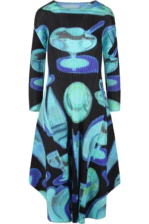 PLEATS PLEASE ISSEY MIYAKE Abito midi con stampa astratta