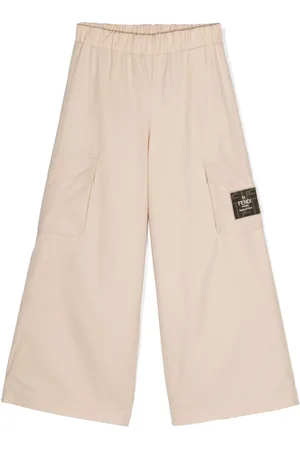 Fendi Pantaloni a gamba ampia con applicazione