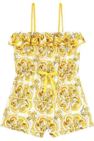 Dolce & Gabbana Tuta intera con stampa maiolica