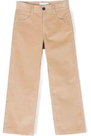 Fendi Pantaloni a coste con ricamo