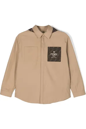 Fendi Giacca con cappuccio e motivo FF
