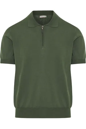 CANALI Polo con mezza zip