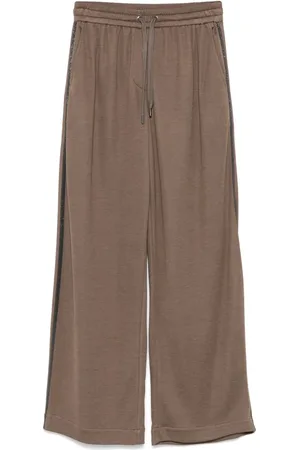 Brunello Cucinelli Pantaloni sportivi con dettaglio Monili
