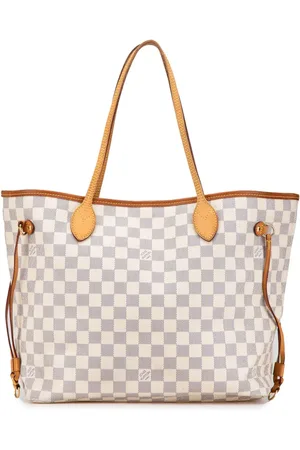 LOUIS VUITTON Borsa tote Neverfull MM in tela Damier Azur 2010