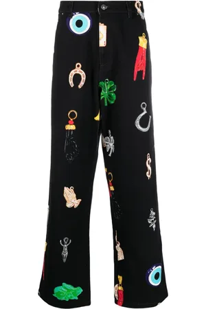 Sky High Farm Jeans con stampa grafica