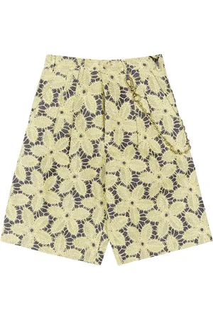 SONG FOR THE MUTE Shorts gialli a fiori