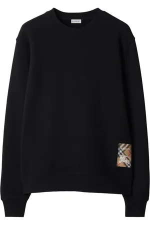 Burberry Felpa in cotone con applicazione a quadri