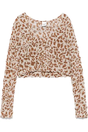 Nanushka Top crop con stampa grafica
