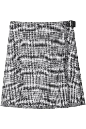 Burberry Minigonna a quadri con frange