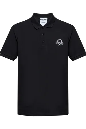 Moschino Polo in cotone con ricamo logo