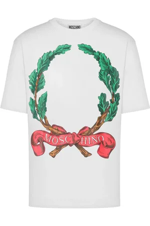 Moschino T-shirt in jersey con stampa Laurel