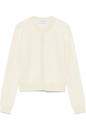Marine Serre Cardigan con motivo luna jacquard