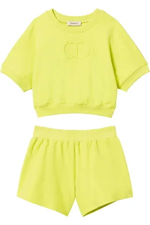 Twin-Set Tuta sportiva con logo goffrato