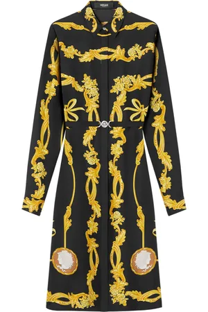 VERSACE Abito midi con stampa Barocco