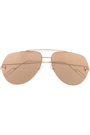 Cartier Occhiali da sole a specchio con montatura stile pilota