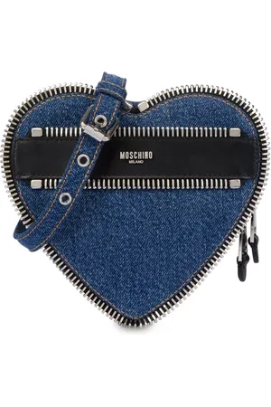 Moschino Borsa a tracolla denim a cuore
