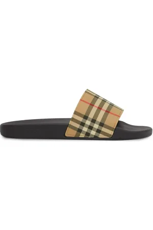 Burberry Sandali slides con motivo Vintage Check