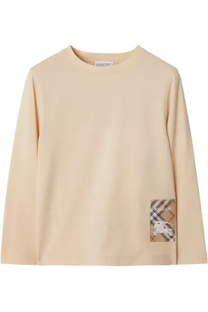 Burberry T-shirt con applicazione Vintage Check