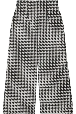 Burberry Pantaloni crop in pied-de-poule