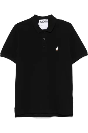 Moschino Polo in cotone con ricamo logo