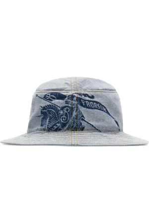 Burberry Cappello bucket denim con stampa