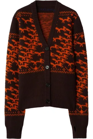 Burberry Cardigan con motivo volpi a intarsi