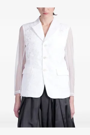 Comme des Garçons Blazer semi trasparente a pannelli