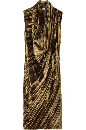 Burberry Abito midi in velluto