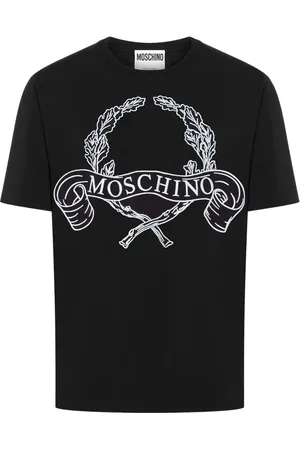 Moschino T-shirt in jersey con stampa Laurel