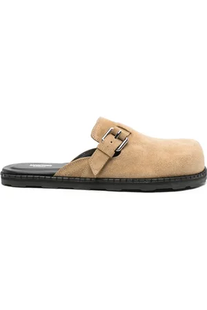 Moschino Sandali slides in pelle scamosciata