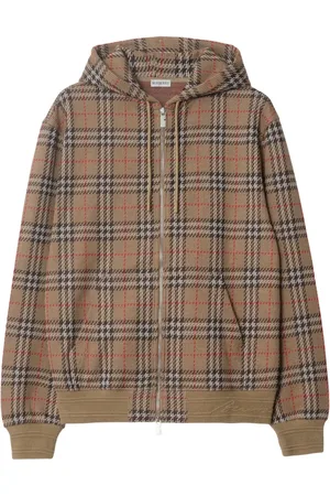 Burberry Felpa con motivo Vintage Check e cappuccio
