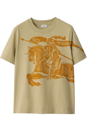 Burberry T-shirt girocollo con stampa Equestrian Knight