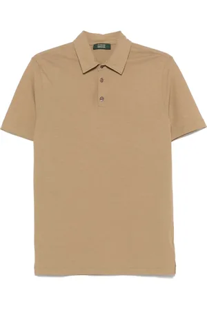 ZANONE Polo in cotone con ricamo logo